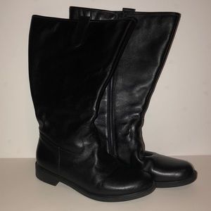 David Tate Black Leather Boot
